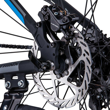 Hydraulic Lockout Suspension Mountain Bike with 24 Speed | Blue