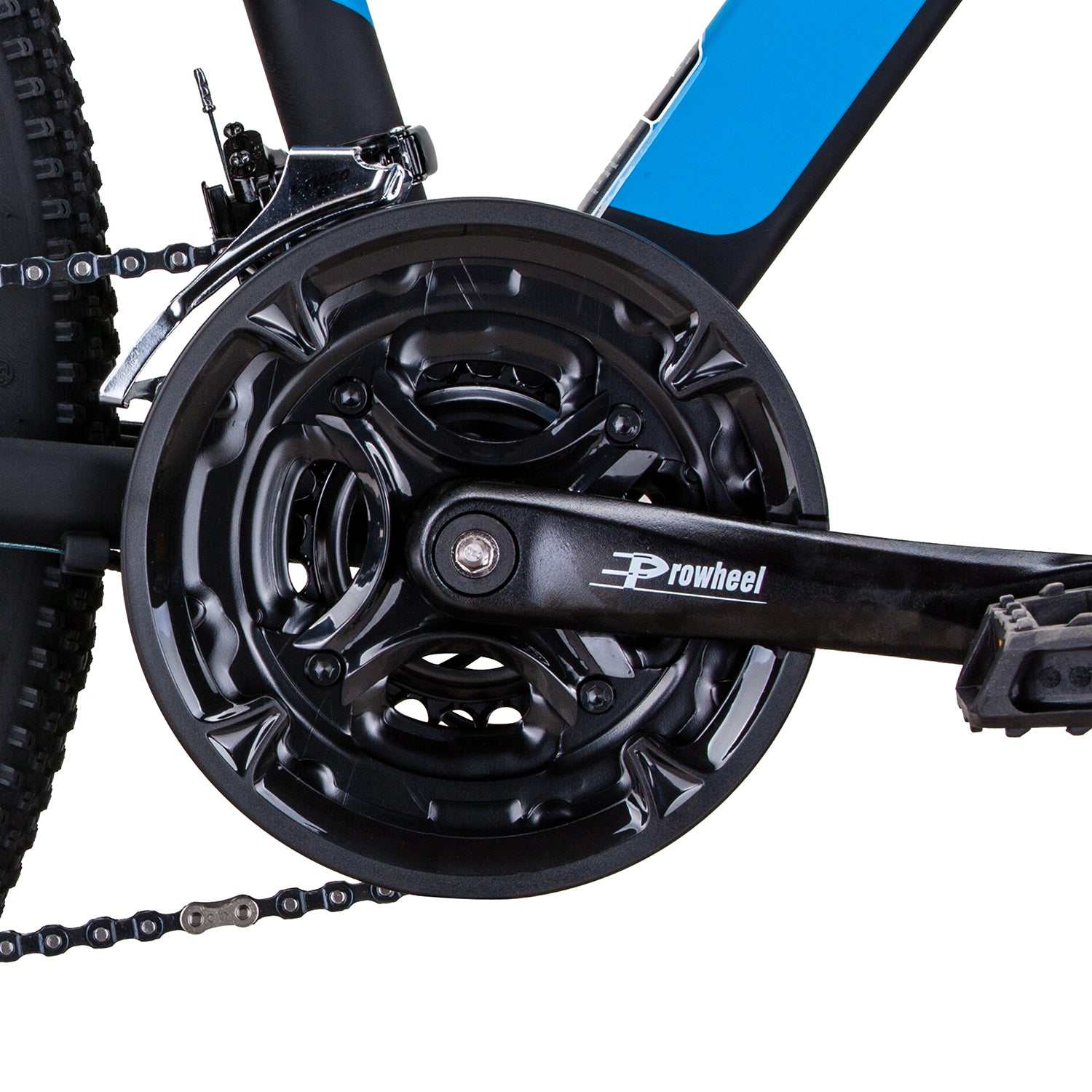 Hydraulic Lockout Suspension Mountain Bike with 24 Speed | Blue