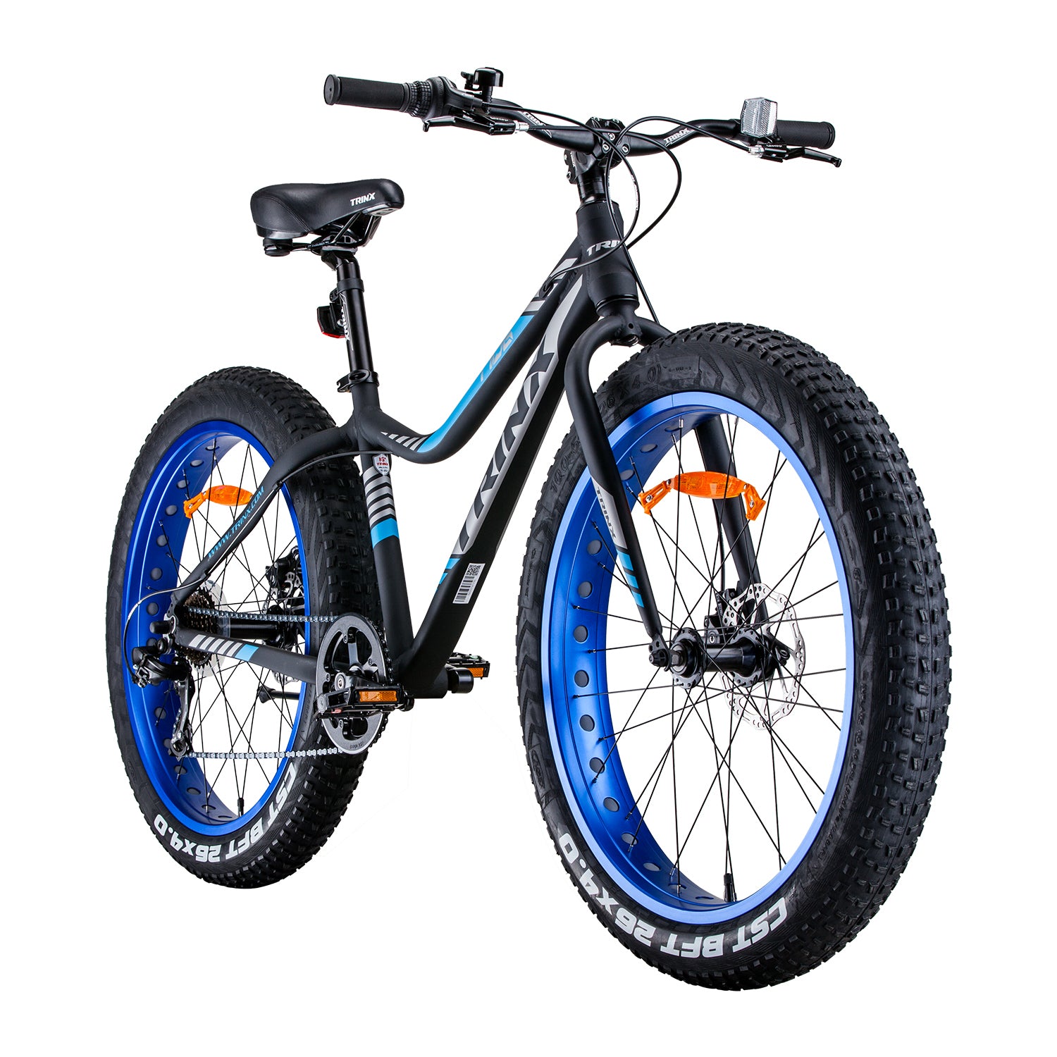 Trinx Tiger T106 Fat Bike Shimano 7 Speed Bicycle Blue-BicycleLab.com.au