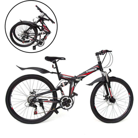 26 Inch Foldable Mountain Bike with 21 Speed | Black