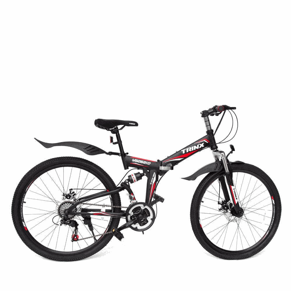 26 Inch Foldable Mountain Bike with 21 Speed | Black