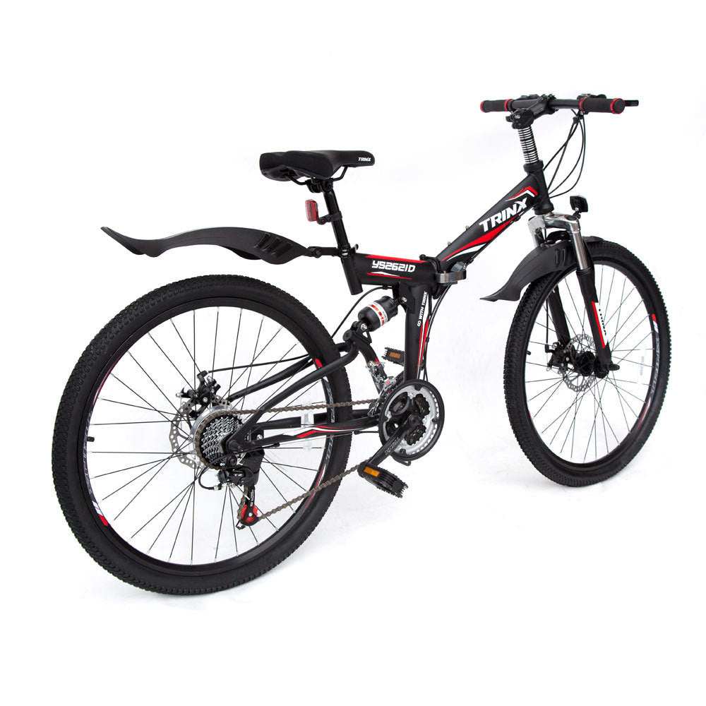26 Inch Foldable Mountain Bike with 21 Speed | Black