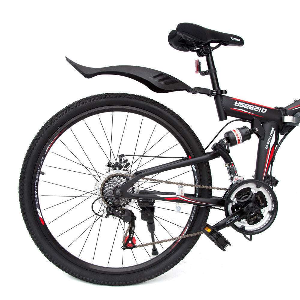26 Inch Foldable Mountain Bike with 21 Speed | Black