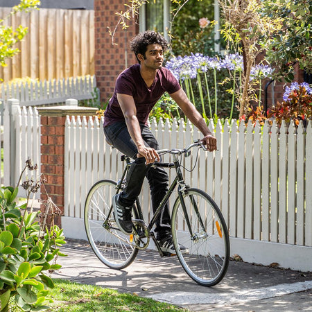 700C Steel Fixed Gear Bike, 53cm | Pearl Black