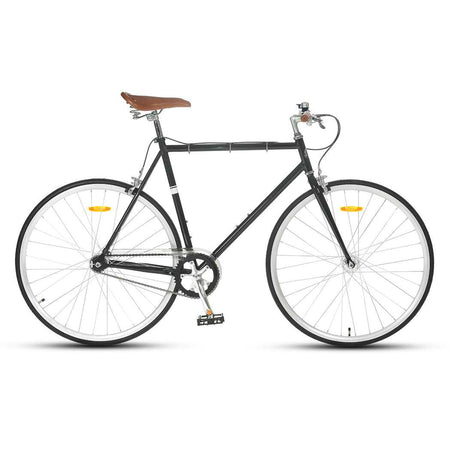 700C Steel Fixed Gear Bike, 53cm | Pearl Black