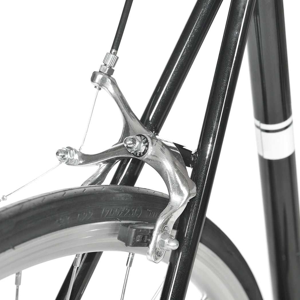 700C Steel Fixie Bike, 56cm | Pearl Black
