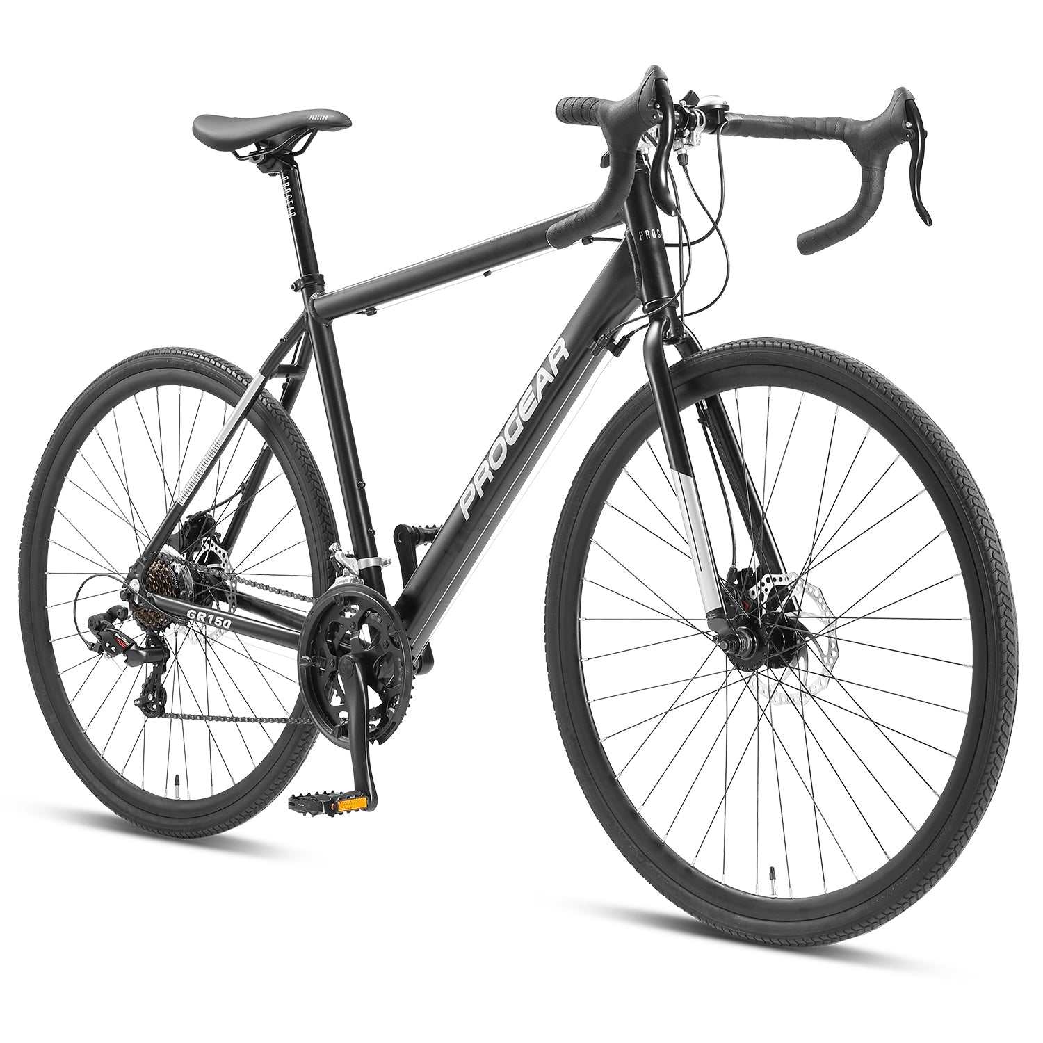700C Adventure Road Bike with 14 Speed | Black Ember