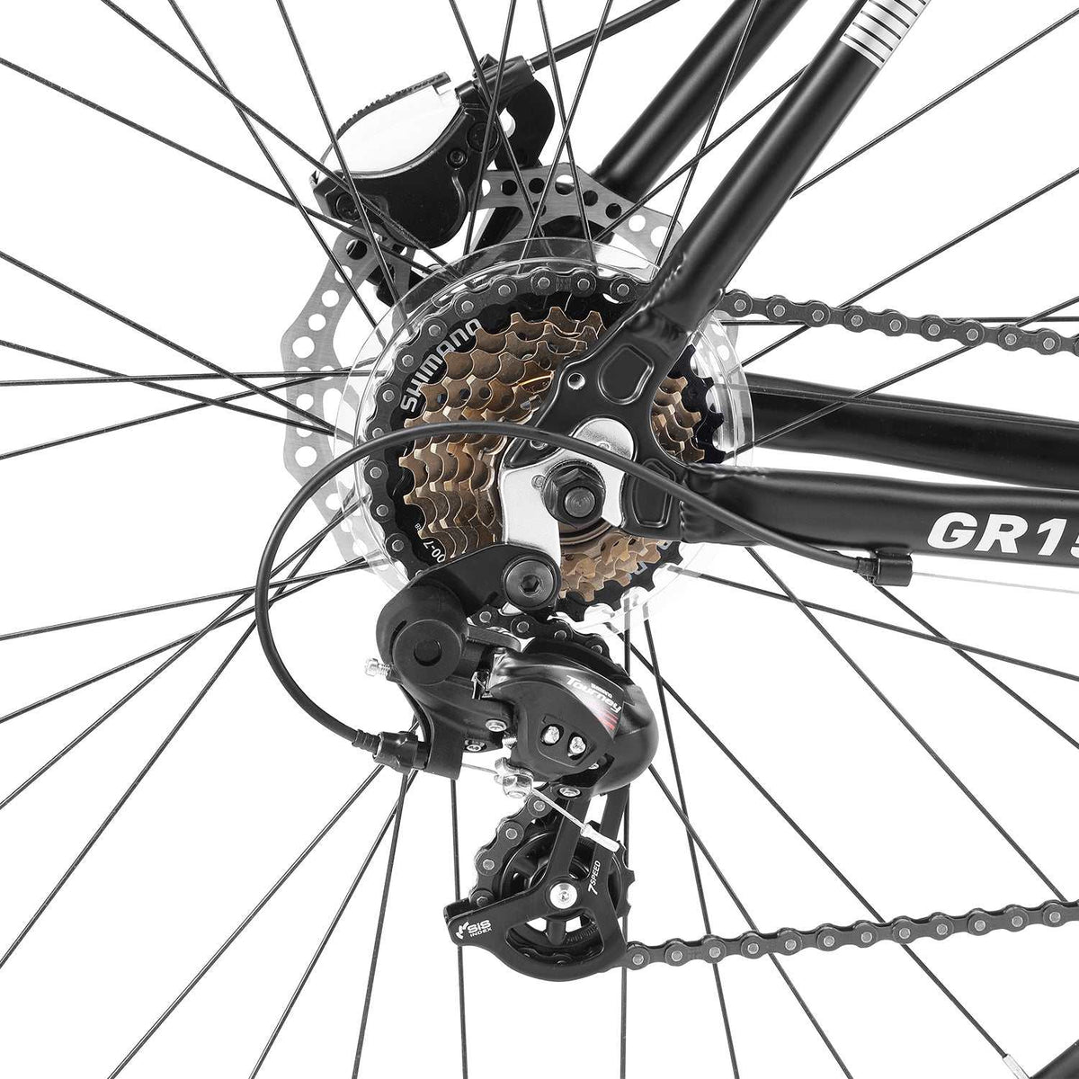 700C Adventure Road Bike with 14 Speed | Black Ember