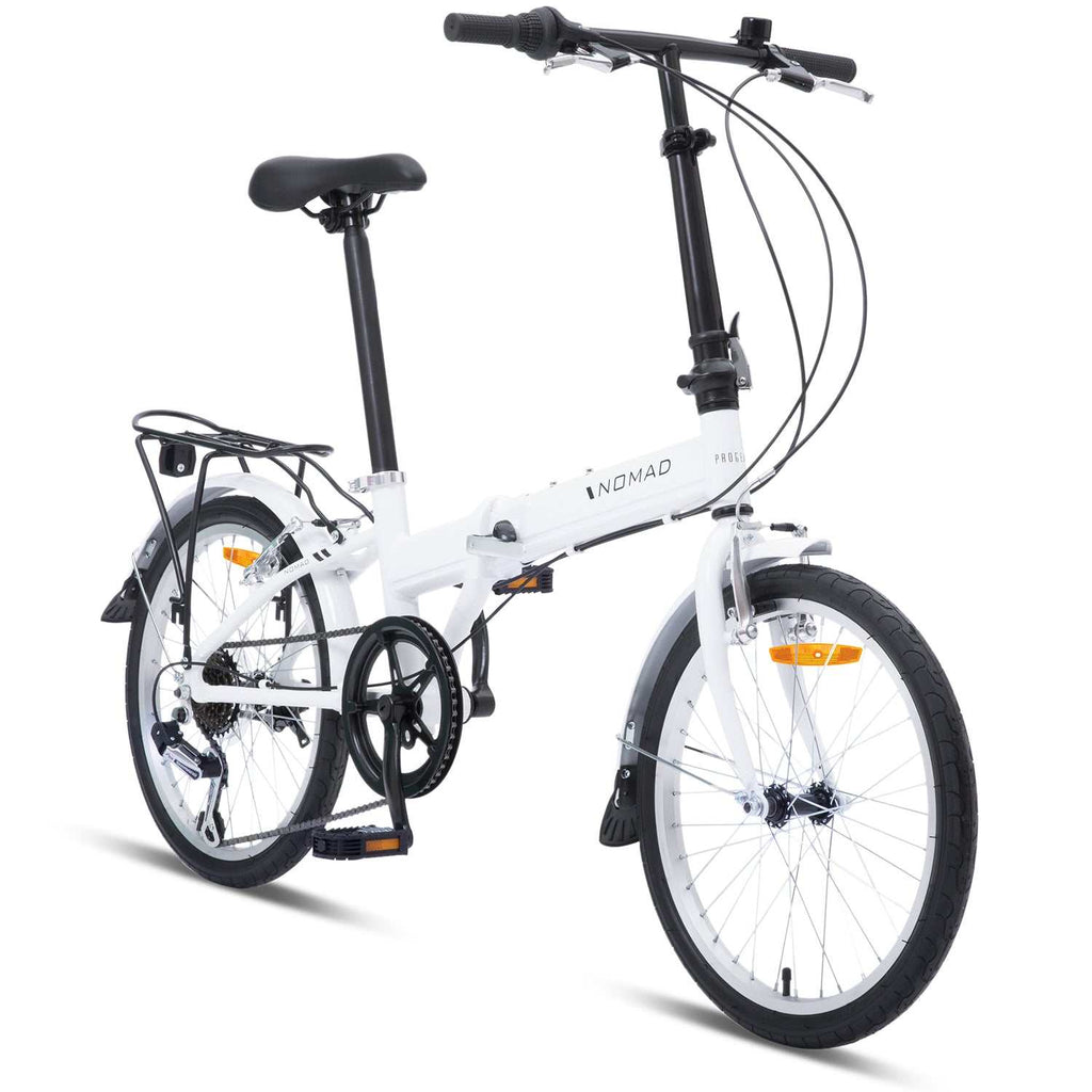 20 Inch Electric Folding Bicycle in Pearl White