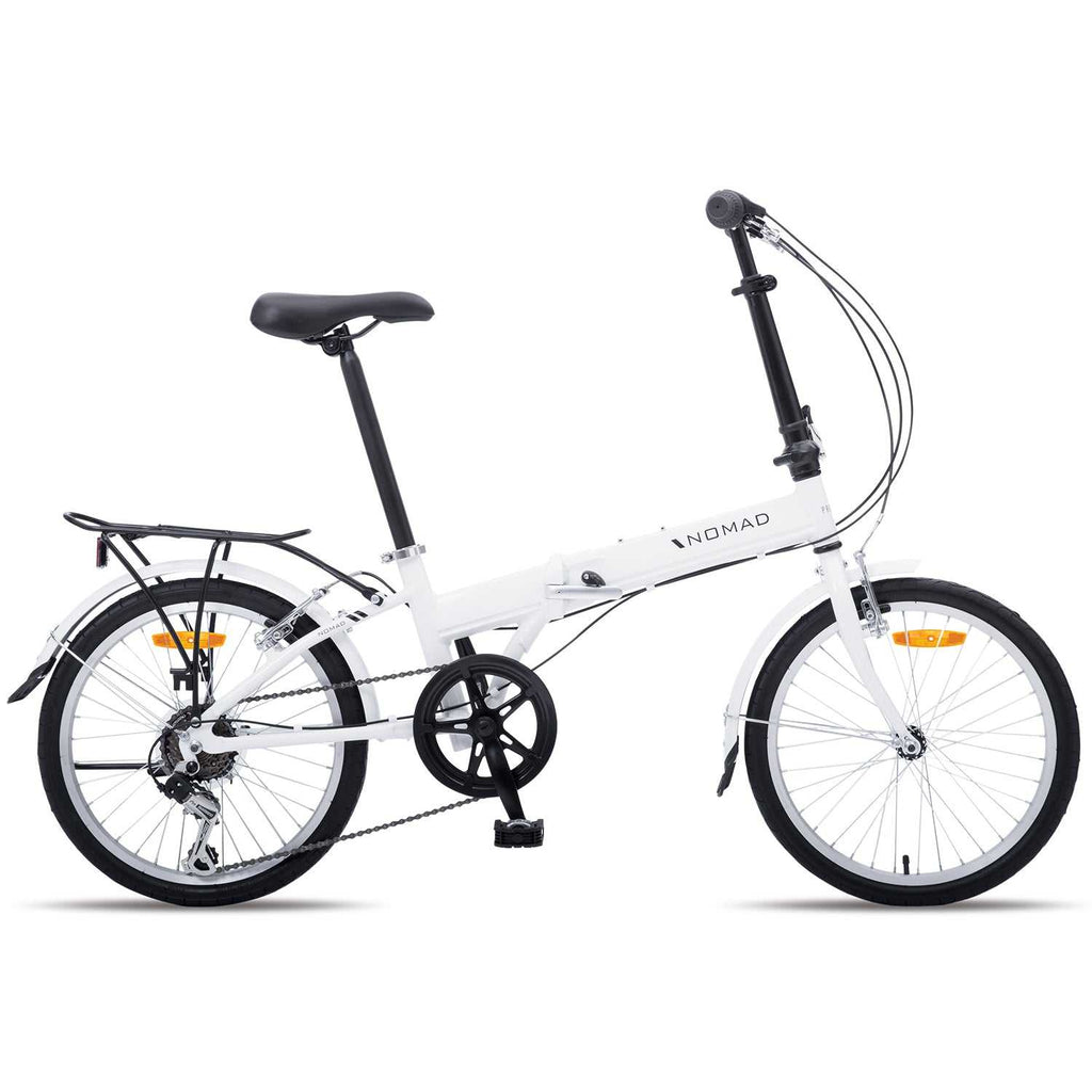 20 Inch Electric Folding Bicycle in Pearl White