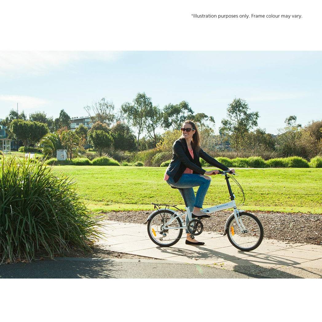 20 Inch Electric Folding Bicycle in Pearl White