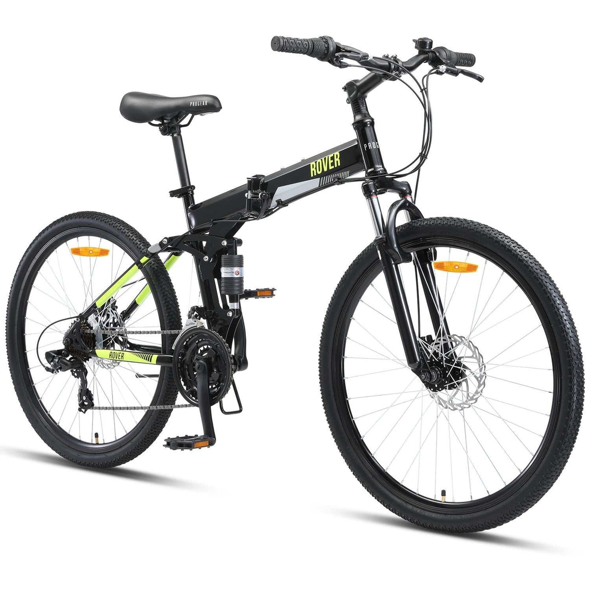 26 Inch Dual Suspension Folding Mountain Bike | Black