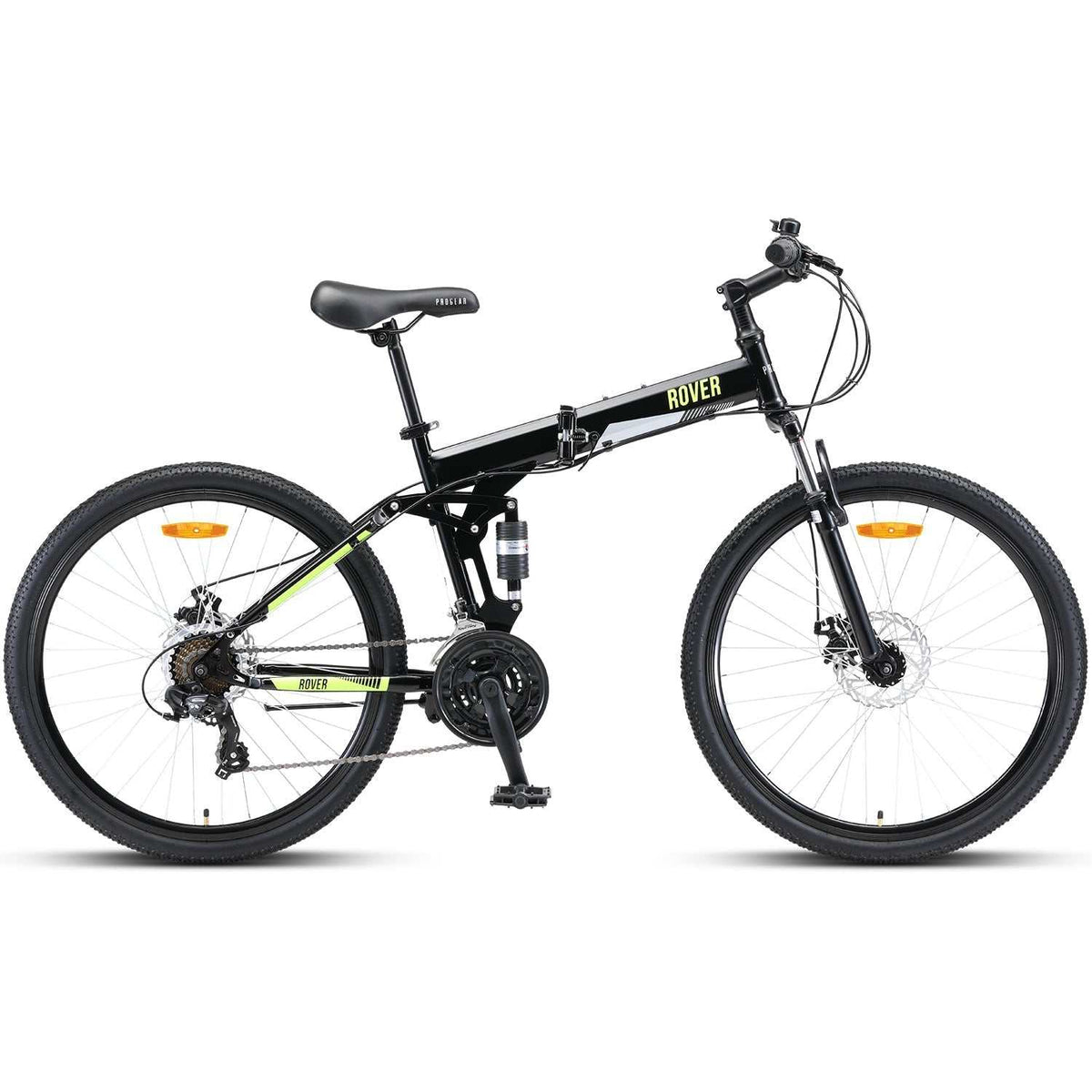 26 Inch Dual Suspension Folding Mountain Bike | Black
