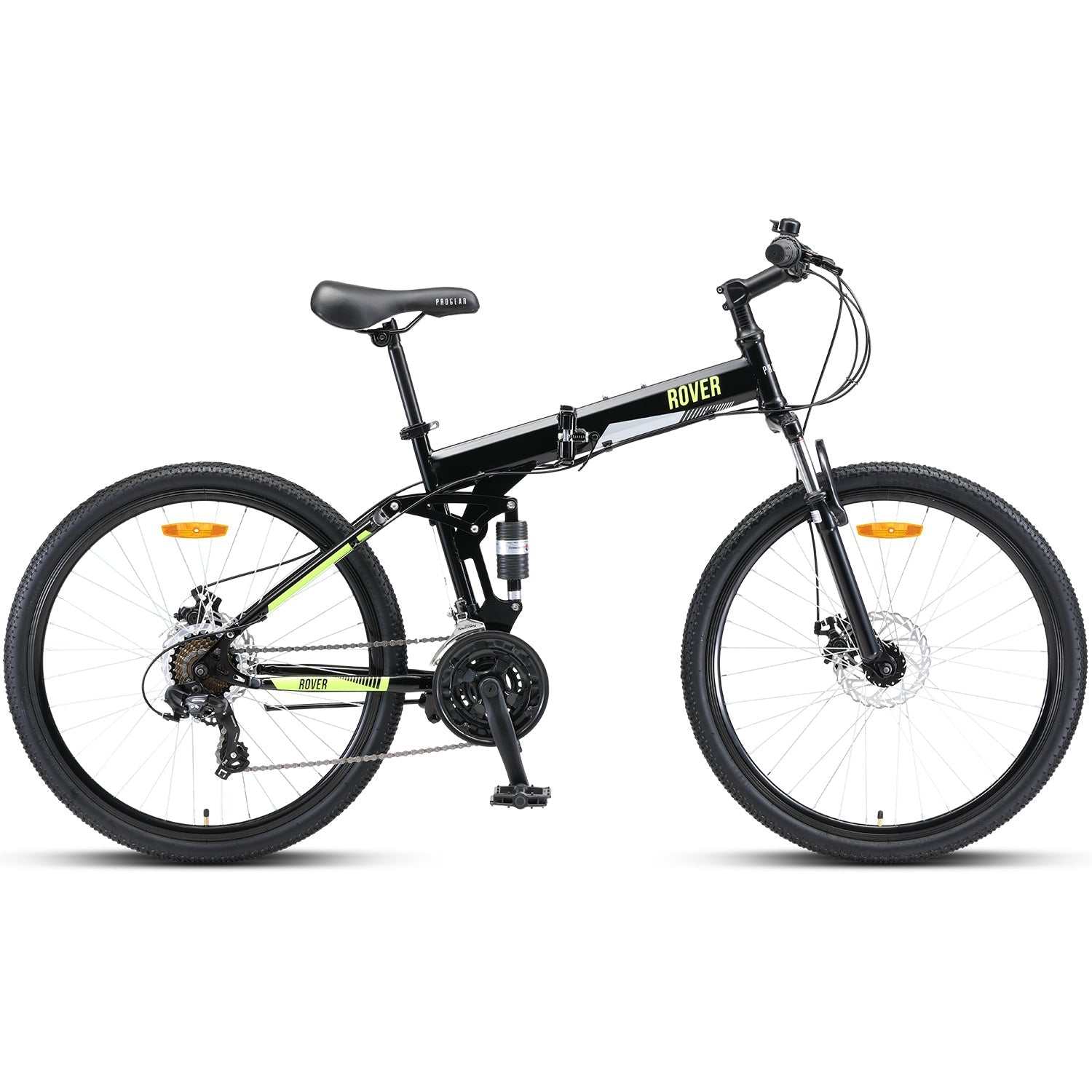 26 Inch Dual Suspension Folding Mountain Bike | Black