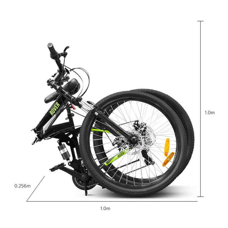 26 Inch Dual Suspension Folding Mountain Bike | Black
