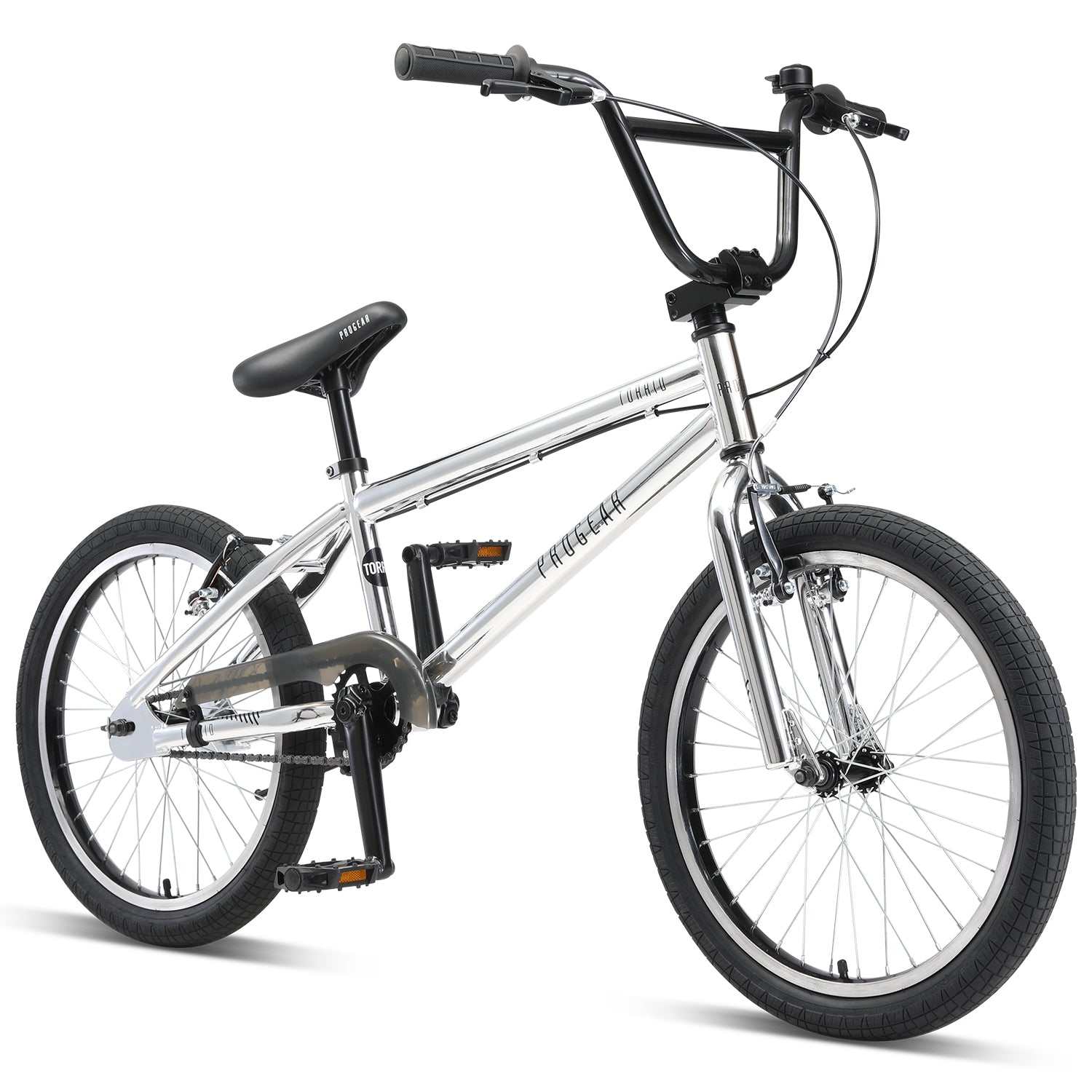 20 Inch BMX Bike with steel frame in Metallic Chrome