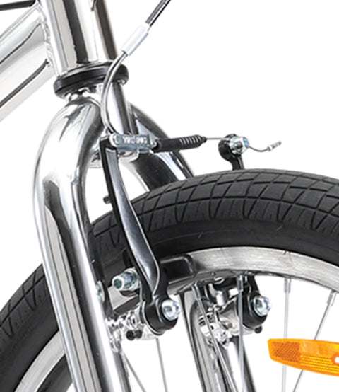 20 Inch BMX Bike with steel frame in Metallic Chrome