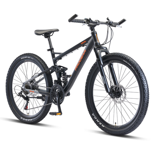 Progear Bikes Trail Dual Suspension MTB 26*17 in Stealth Black"-BicycleLab.com.au