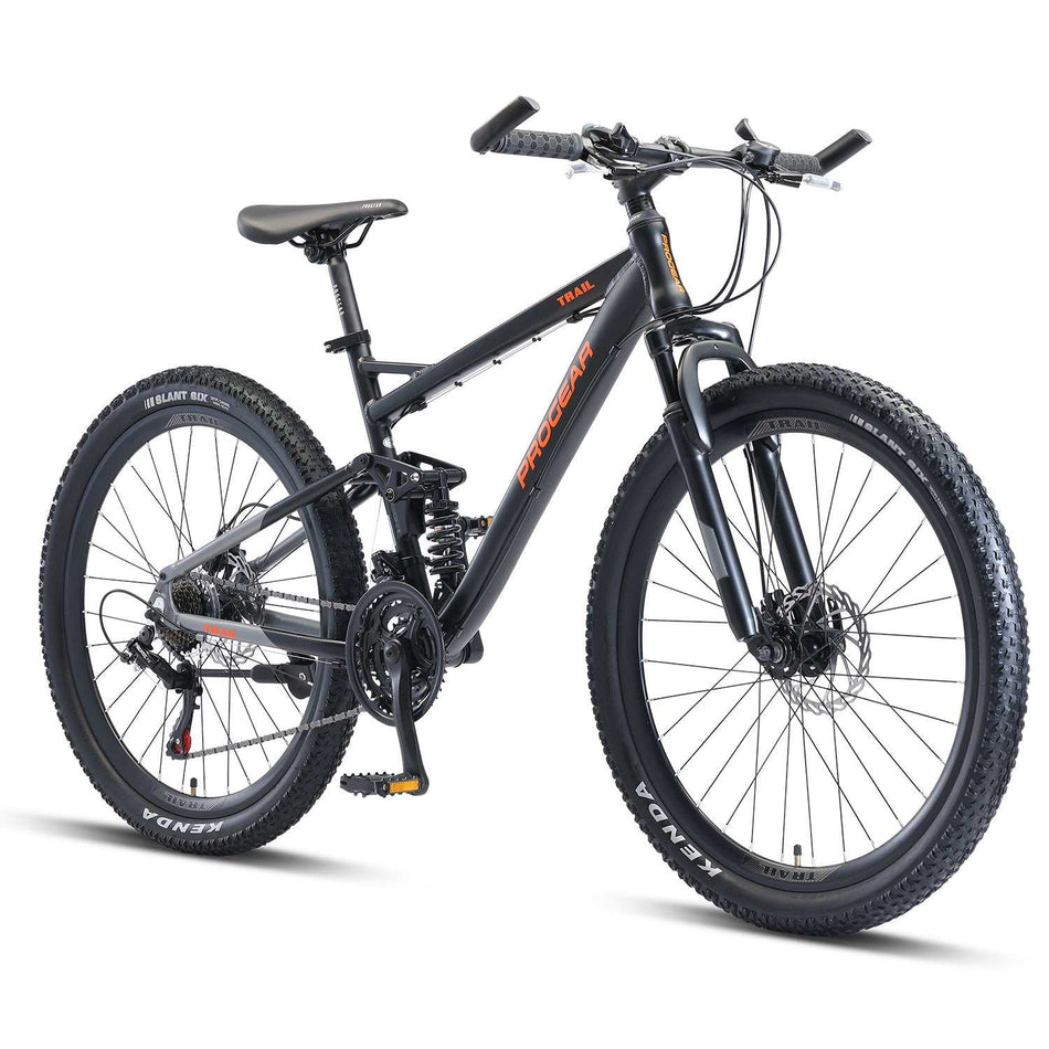 Progear Bikes Trail Dual Suspension MTB 26*17 in Stealth Black"