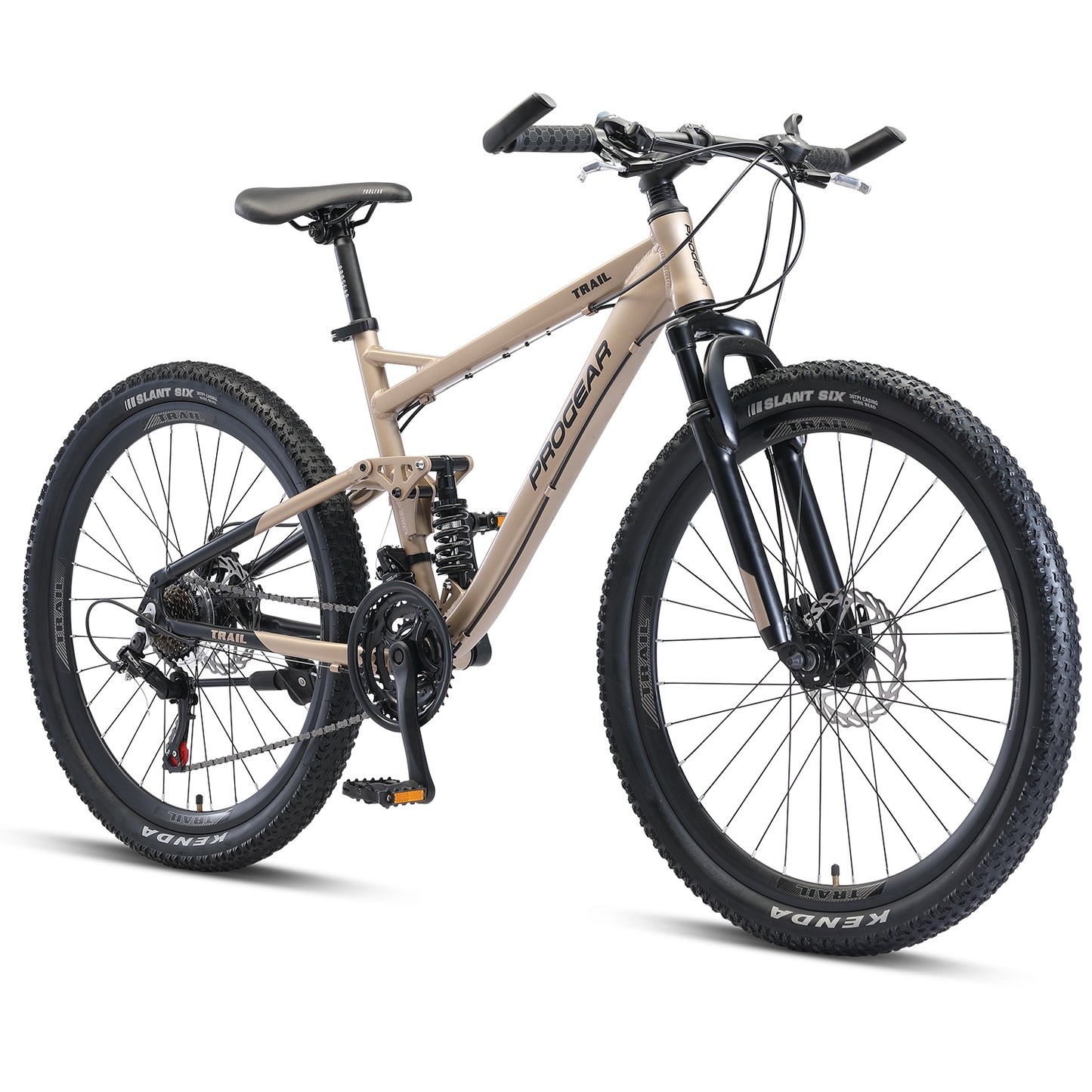 Progear Bikes Trail Dual Suspension MTB 26*19 in Brass Gold"-BicycleLab.com.au