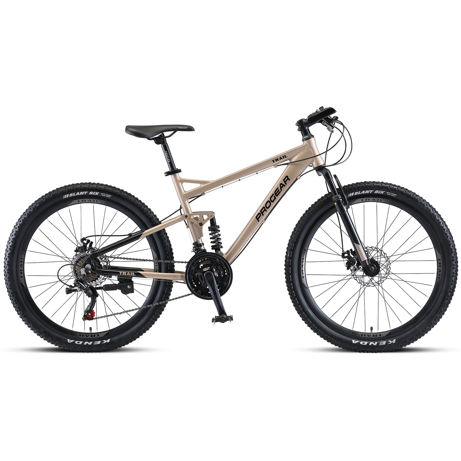 Progear Bikes Trail Dual Suspension MTB 26*19 in Brass Gold"-BicycleLab.com.au