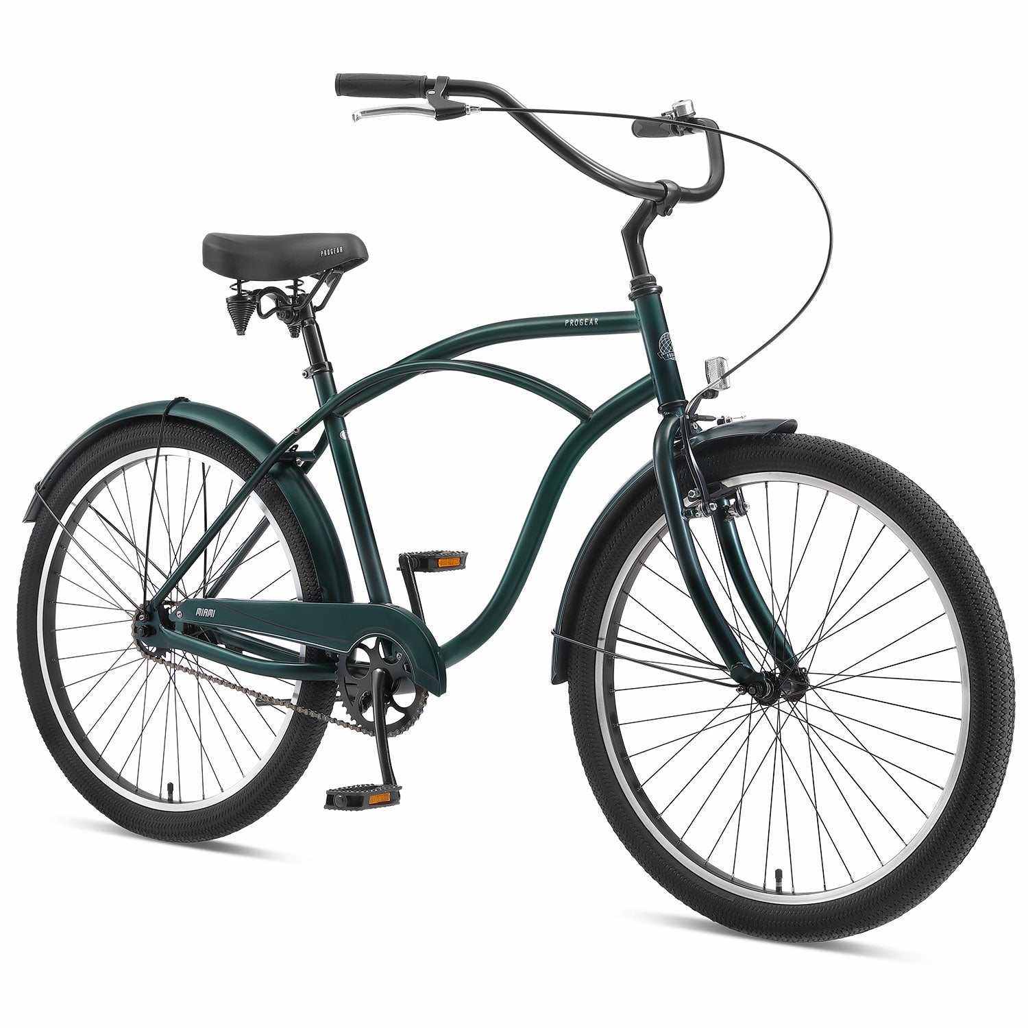 26 Inch Alloy Mens Beach Cruiser Bike | Forest Green