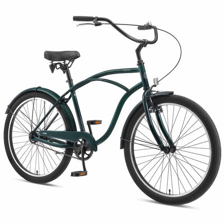 26 Inch Alloy Mens Beach Cruiser Bike | Forest Green