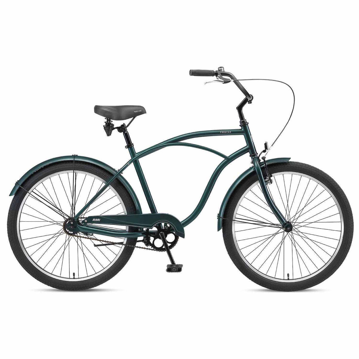 26 Inch Alloy Mens Beach Cruiser Bike | Forest Green6*19" in Forest Green
