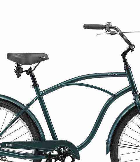 26 Inch Alloy Mens Beach Cruiser Bike | Forest Green