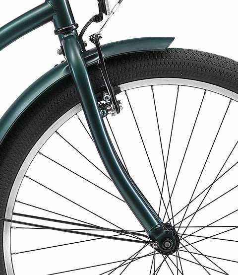 26 Inch Alloy Mens Beach Cruiser Bike | Forest Green
