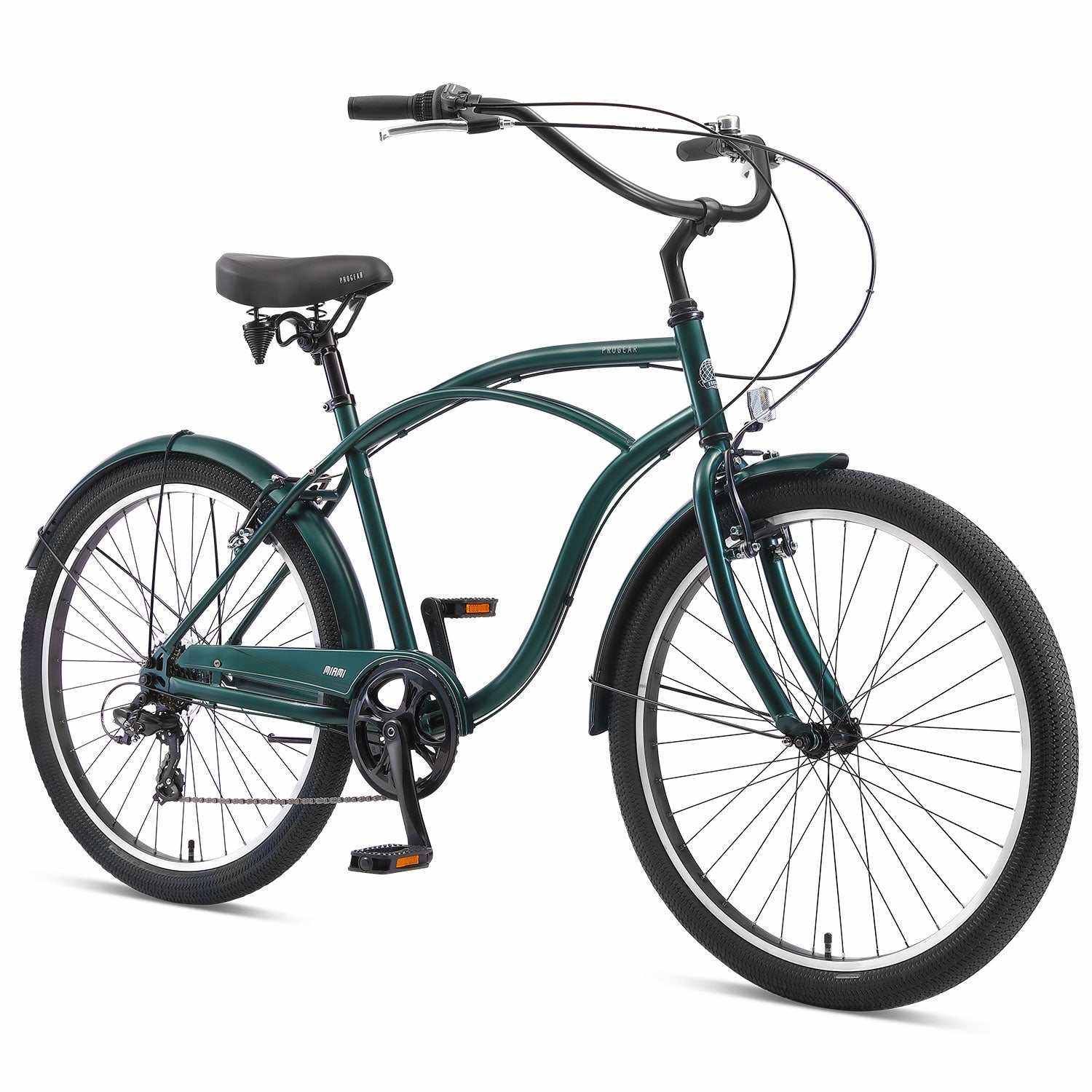 26 Inch 7 Speed Mens Beach Cruiser Bike | Forest Green