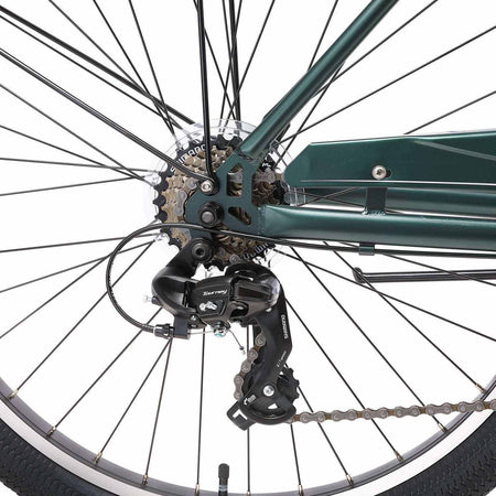 26 Inch 7 Speed Mens Beach Cruiser Bike | Forest Green