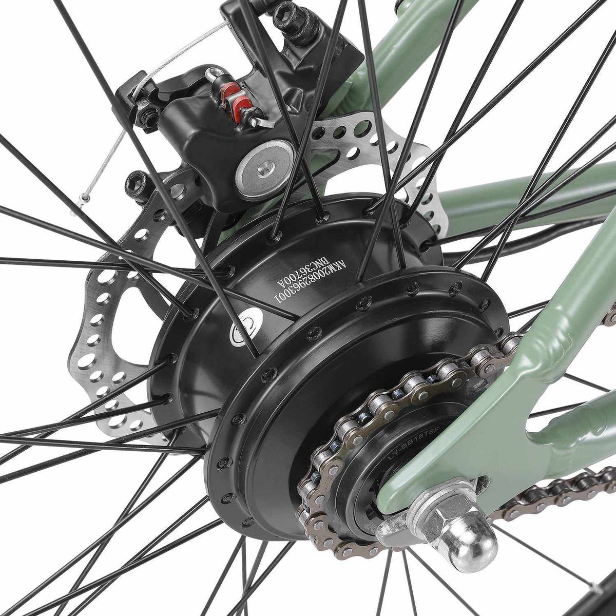 700C 53Cm Electric Urban Bike | Olive