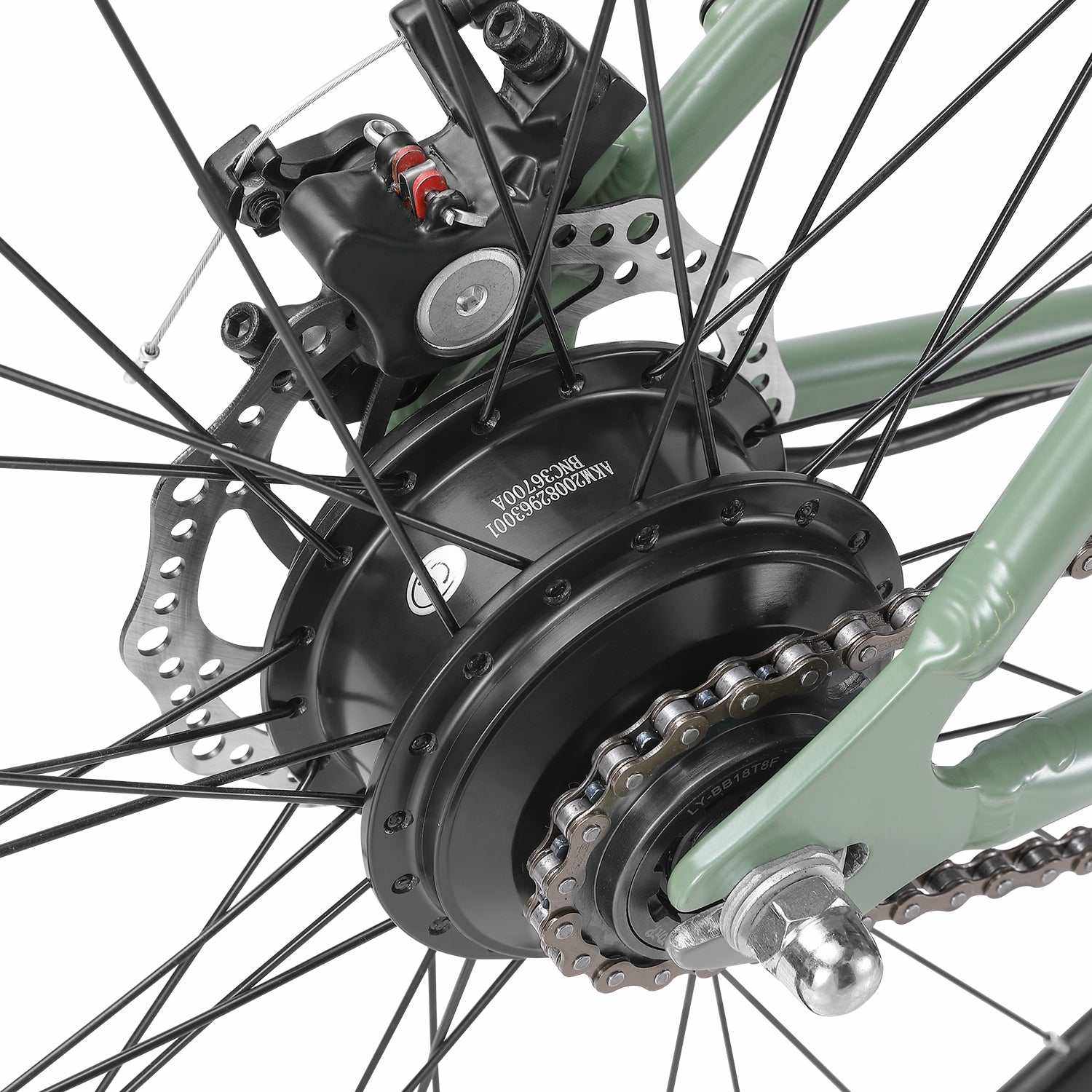 700C 53Cm Electric Urban Bike | Olive