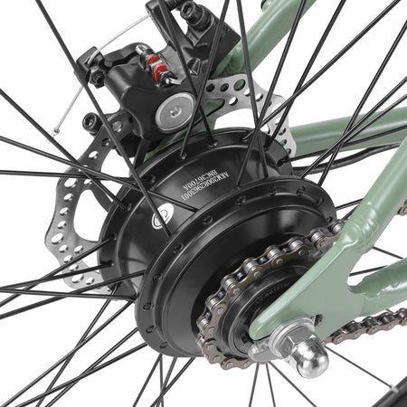 700C 53Cm Electric Urban Bike | Olive