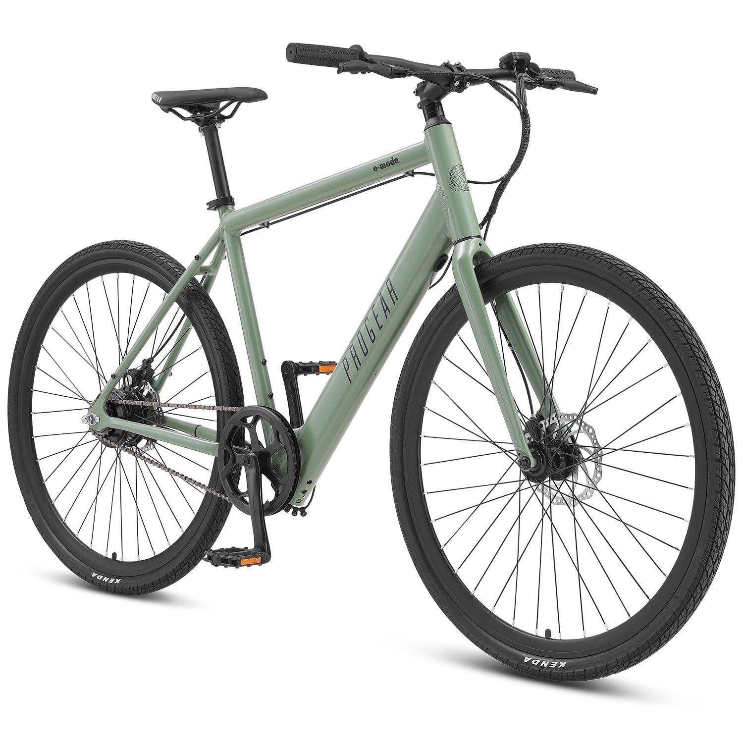 Progear Bikes E-Mode Urban E-Bike 700c*56cm in Olive-BicycleLab.com.au