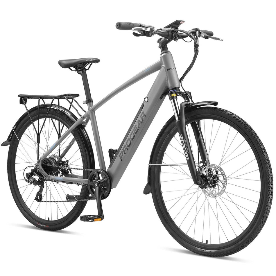 Progear Bikes E-Sierra Hybrid E-Bike Mens 700c*18 in Shadow"