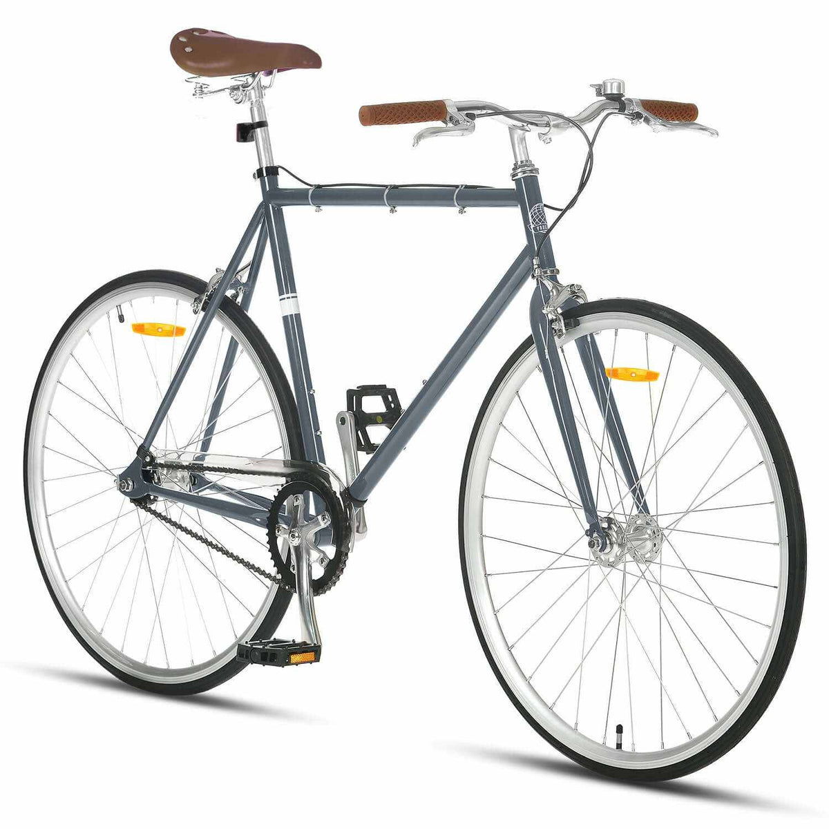 700C Steel Fixie Bicycle | Asphalt Grey