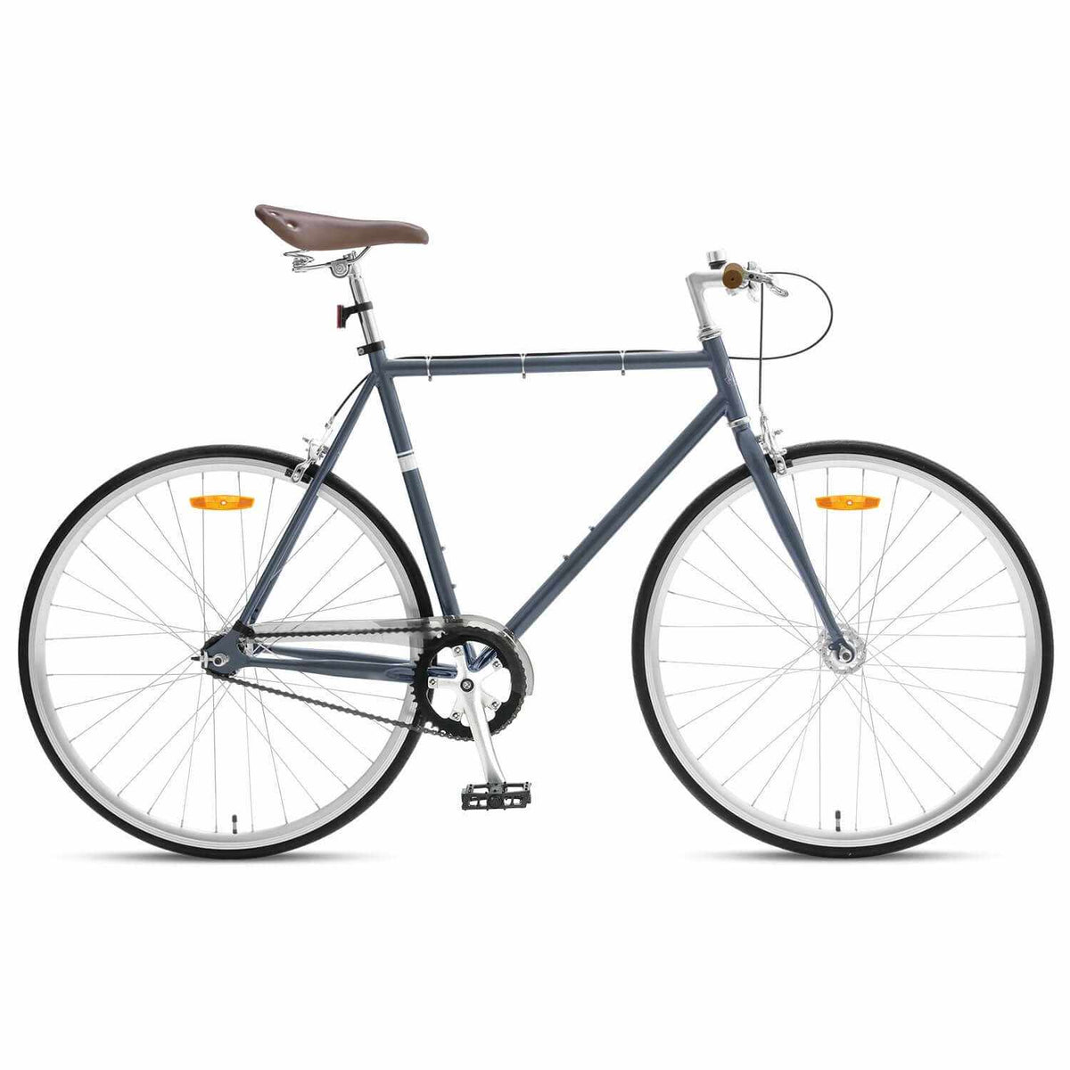 700C Steel Fixie Bicycle | Asphalt Grey