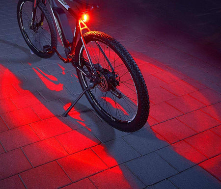Bicycle Rear Light with 360 Floor Light | Rechargeable Battery