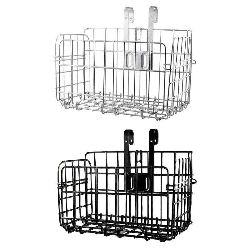 Foldable Heavy Duty Metal Bicycle Basket | Black