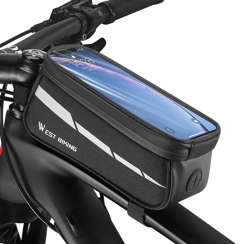 7 Mountain Bike Front Beam Phone Bag - Black