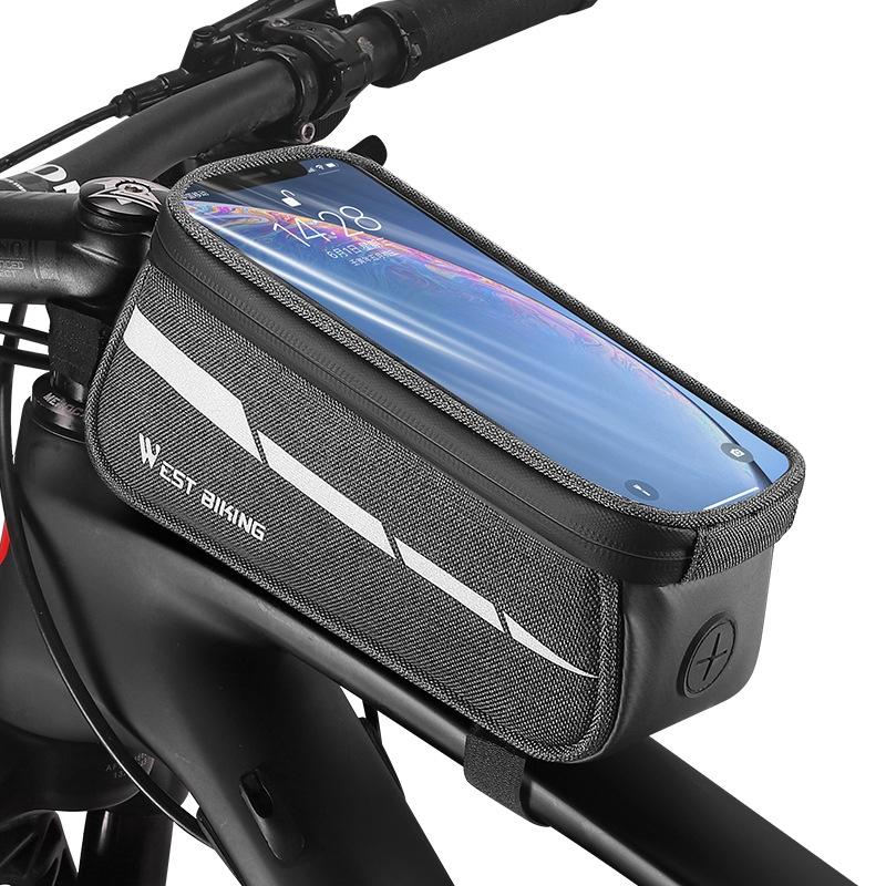 7 Mountain Bike Front Beam Phone Bag - Black