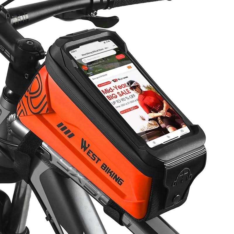 2.5L Hard Shell Bike Phone Bag - Orange – BiCycle Lab
