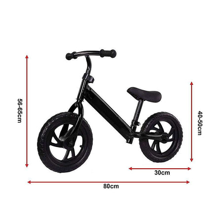 Kids Lightweight Balance Push Bike | Black