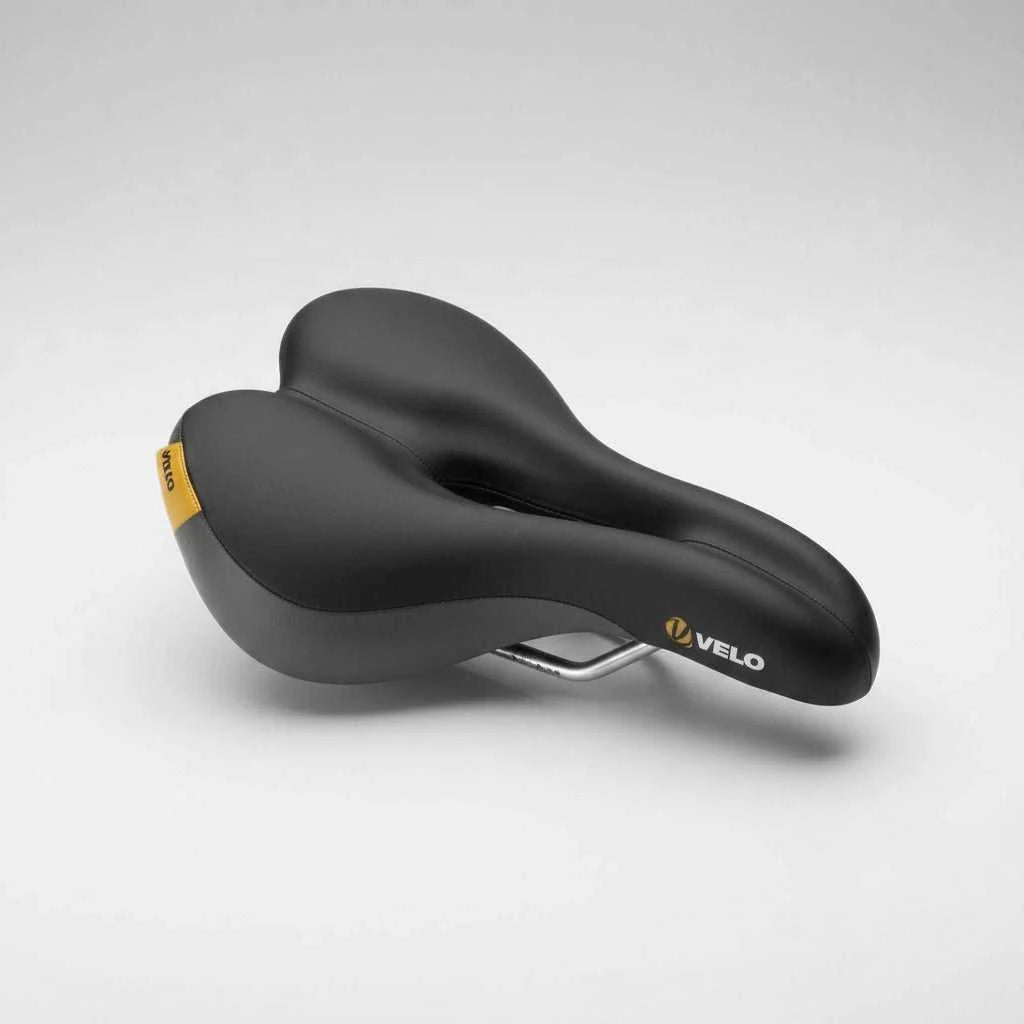 Ladies Saddle Velo Plush ergonomic design with cut-out and plush padding for inclined riding