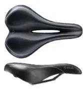Saddle Velo Voam Swan O butterfly-shaped MTB gel saddle with center cut-out, 255x175mm, lightweight and comfortable for cross-country riding