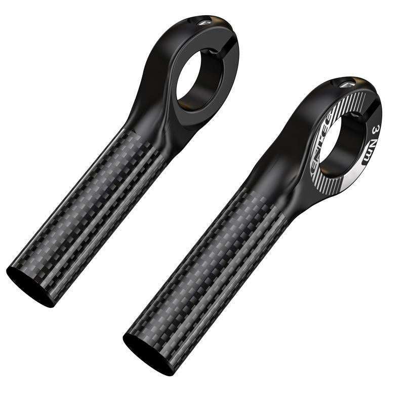 Ultralight ergonomic carbon fiber bicycle bar ends for improved cycling comfort and control