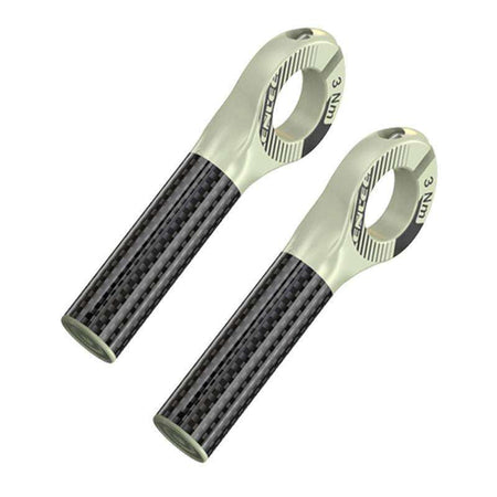 Ultralight carbon fiber ergonomic bicycle bar ends with anti-slip texture for enhanced control and comfort