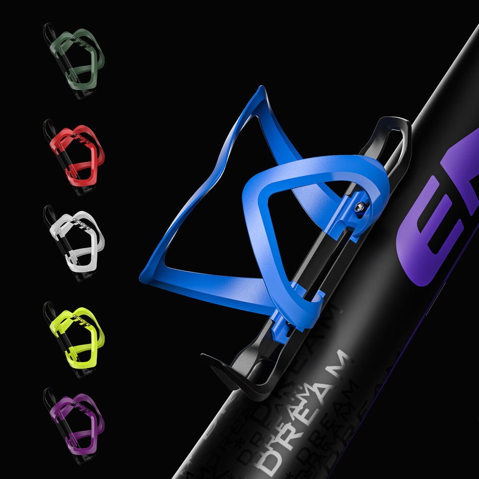 Green Ultra Lightweight Road & Mountain Bike Water Bottle Cage - 39g Polycarbonate + Glass Fiber, Fits Most Bottles